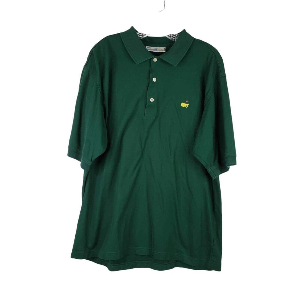 Masters Augusta National Golf Shop Polo Shirt Short Sleeve Men's Size XL Green